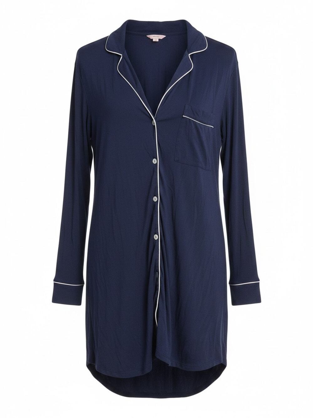 Eberjey Gisele Modal Sleepshirt Nightgown Navy Ivory Small